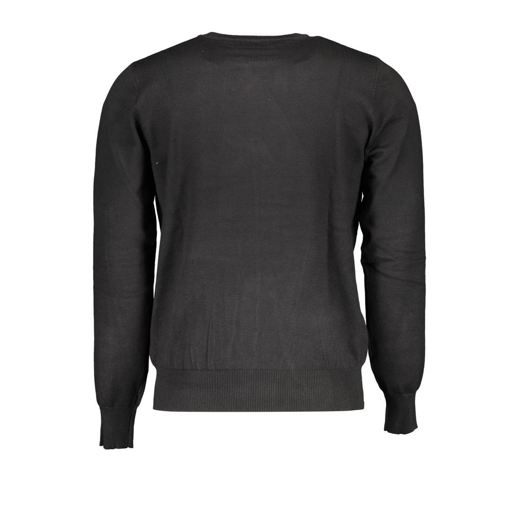 Black Viscosa Men Sweater