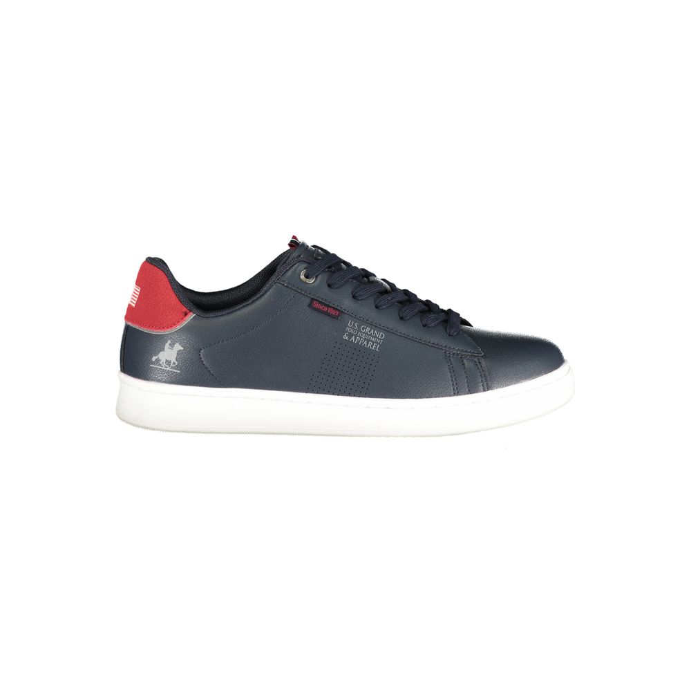 Blue Polyurethane Men's Sneaker