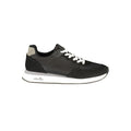 Black Polyester Men Sneaker