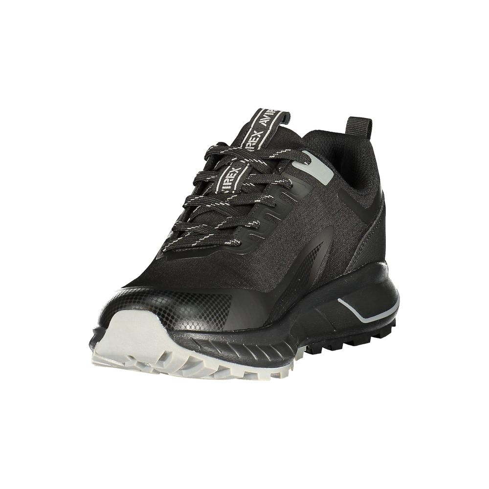 Black Polyurethane Men Sneaker