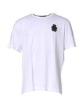 White Cotton DG Logo Embroidery Men T-shirt