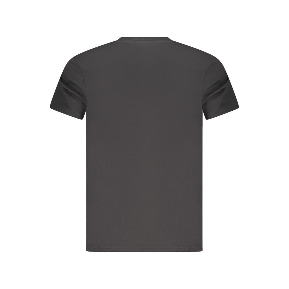 Black Cotton Men T-Shirt