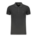 Black Cotton Men Polo Shirt