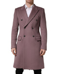 Brown Double Breasted Men Trench Coat Jacket