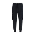 Black Cotton Casual Pants