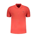 Red Cotton Men Polo Shirt