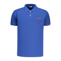 Blue Cotton Men's Polo Shirt