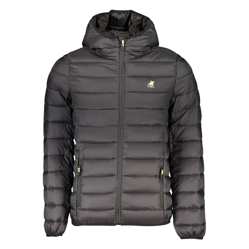Black Polyester Men's Jacket