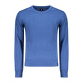 Blue Cotton Men Sweater