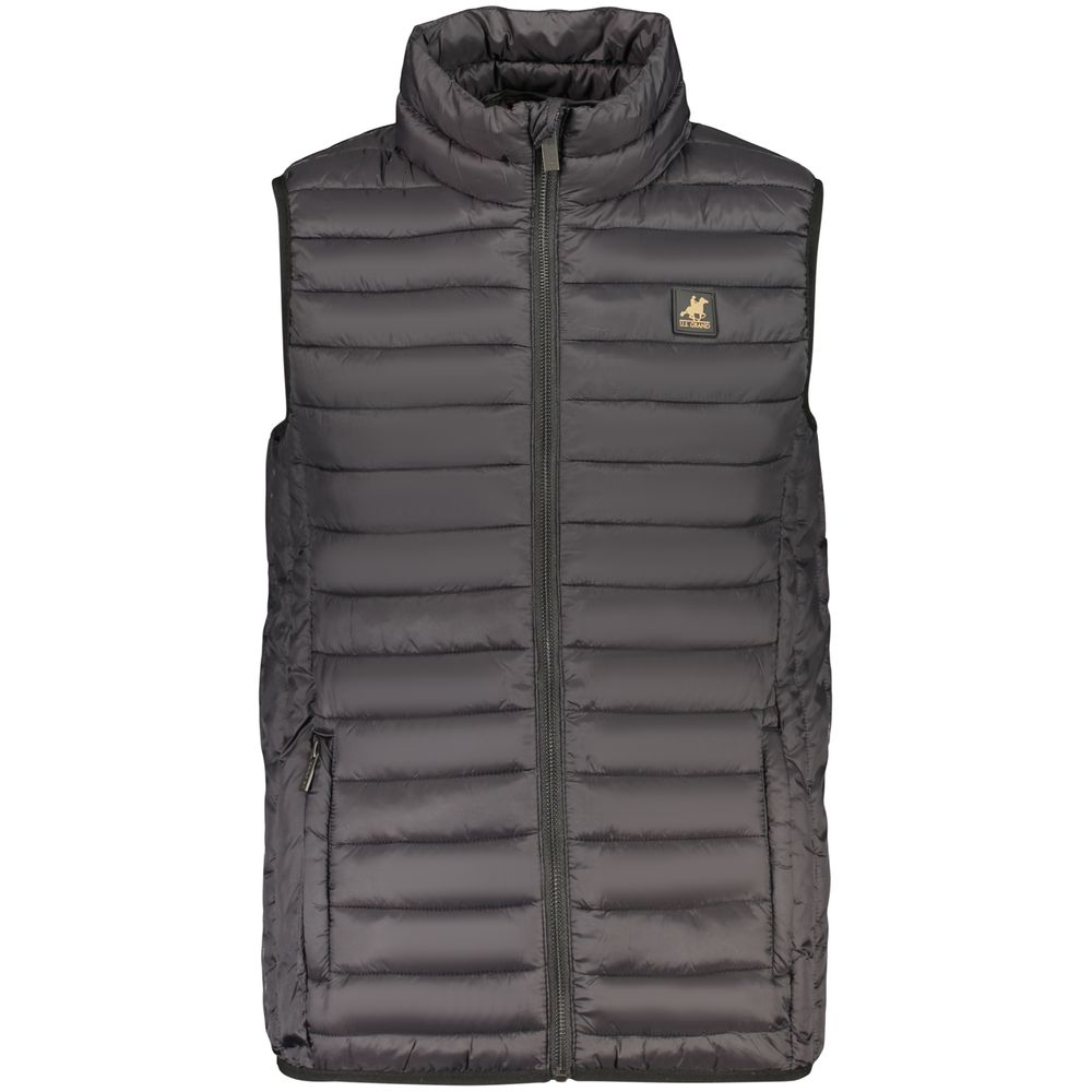 Nero Poliestere Men Gilet