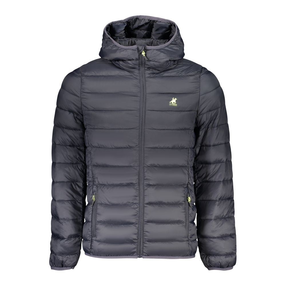 Blue Polyester Men's Jacket