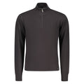 Black Cotton Men Sweater