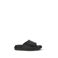 Black Calf Leather Bos Taurus Flat Sandals