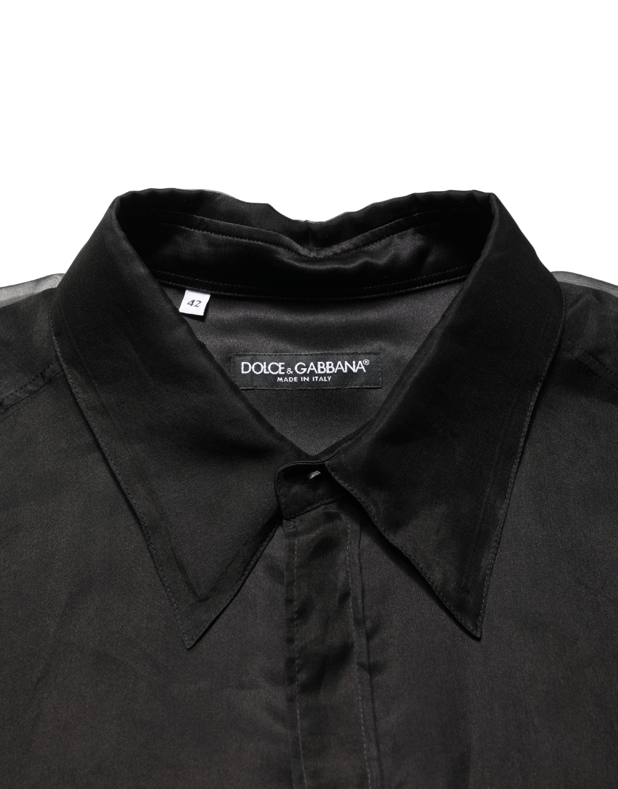 Black Ruffle Detail Semi Sheer Shirt Jacket