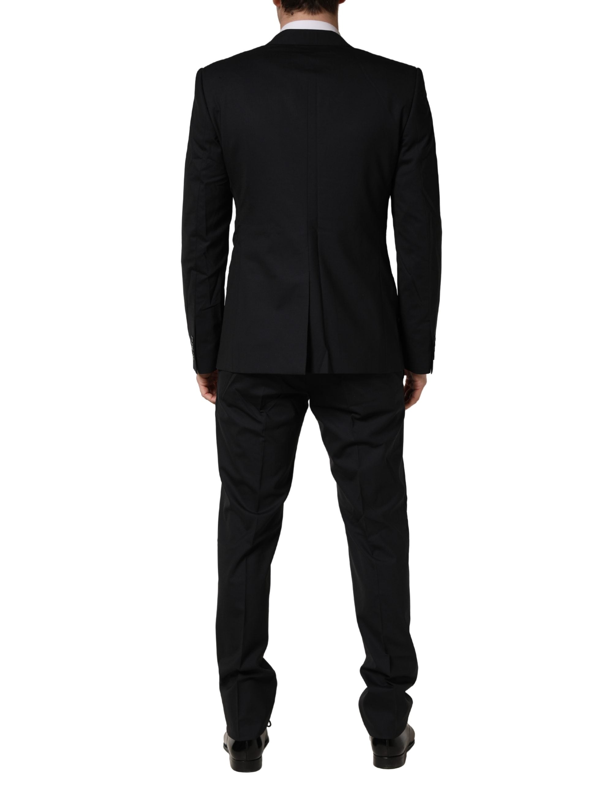 Black Wool 2 Buttons Formal 3 Piece Men Suit