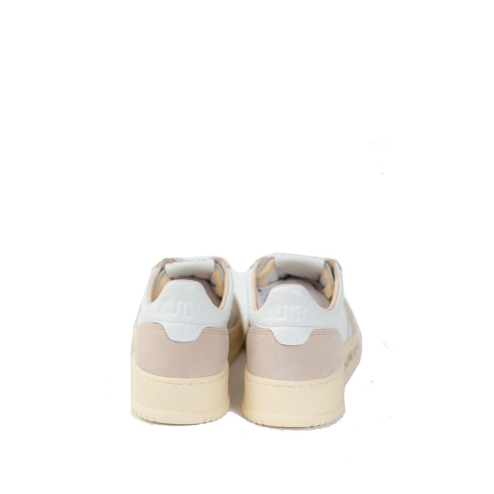 White Goatskin Athletic Sneakers