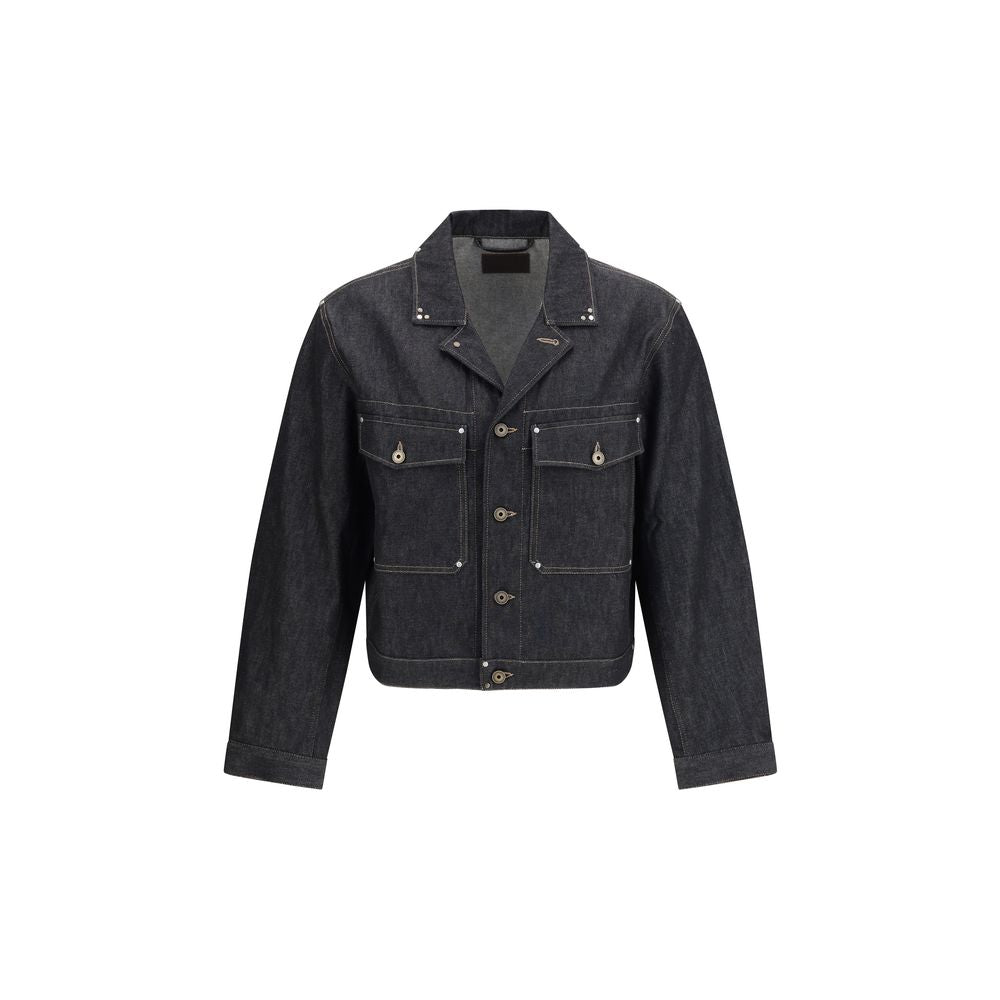 Black Cotton Denim Jacket