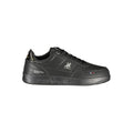 Black Polyurethane Men's Sneaker