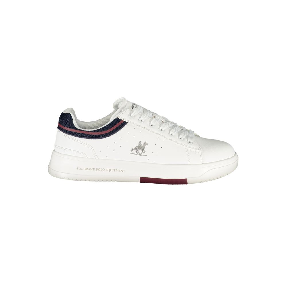 White Polyurethane Men's Sneaker