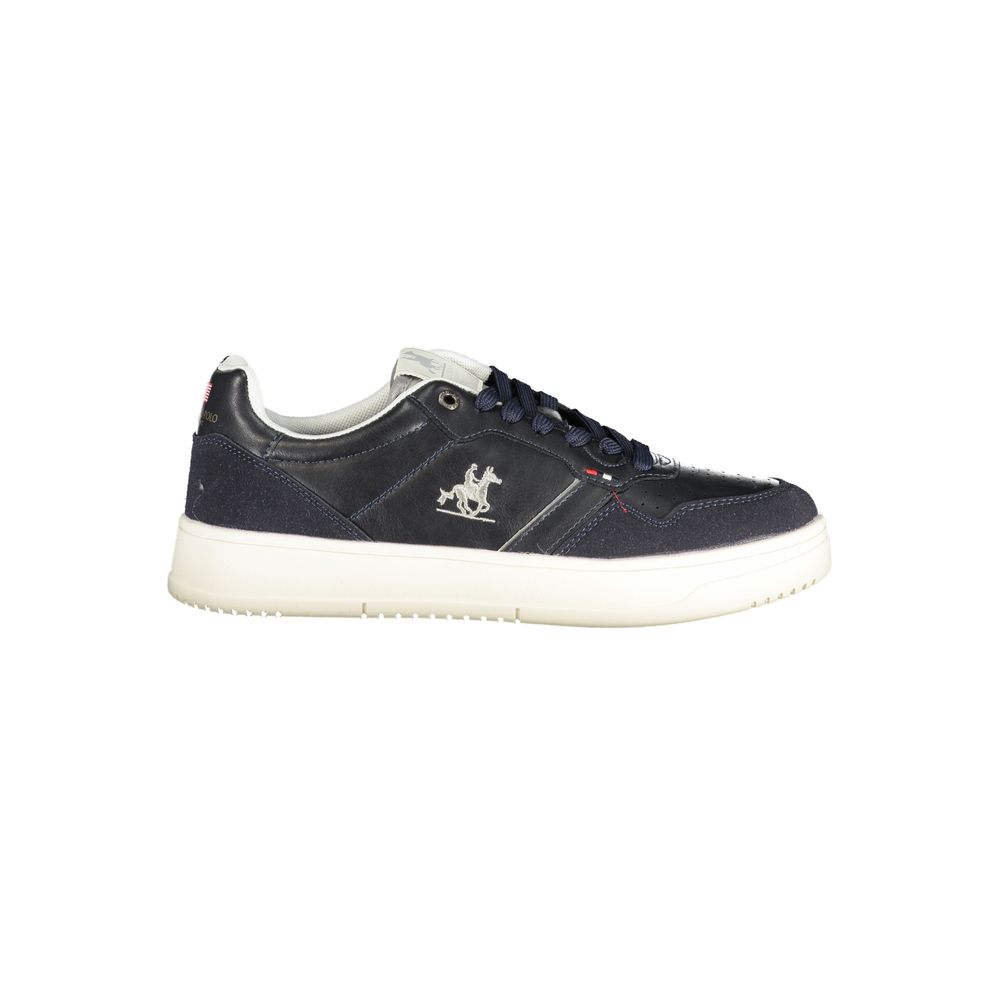 Blue Polyester Men's Sneaker