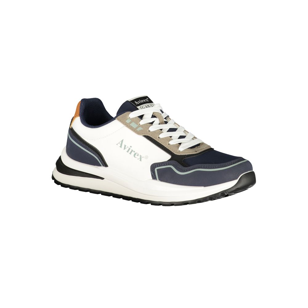 White Polyester Men's Sneaker
