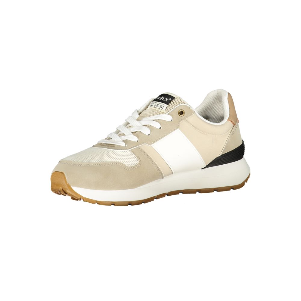 Beige Polyurethane Mens Sneaker