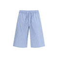 Blue Cotton Bermuda Shorts