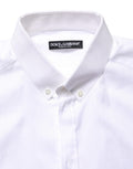 White Cotton Short Sleeves Button Down Shirt