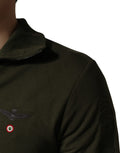 MilitaryGreen HalfZip Sweatshirt Sweater