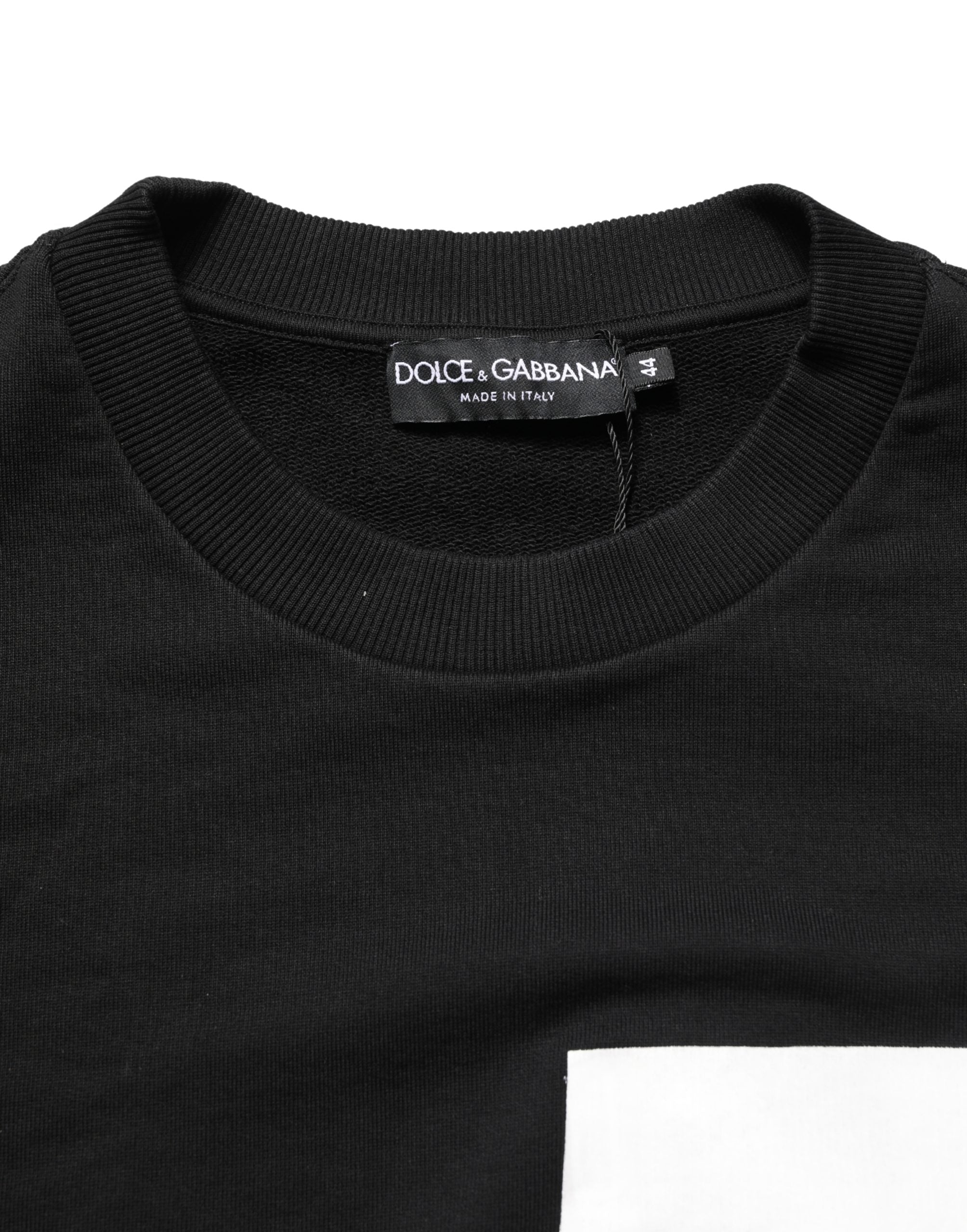 Black Logo Milano Cotton Sweatshirt Sweater