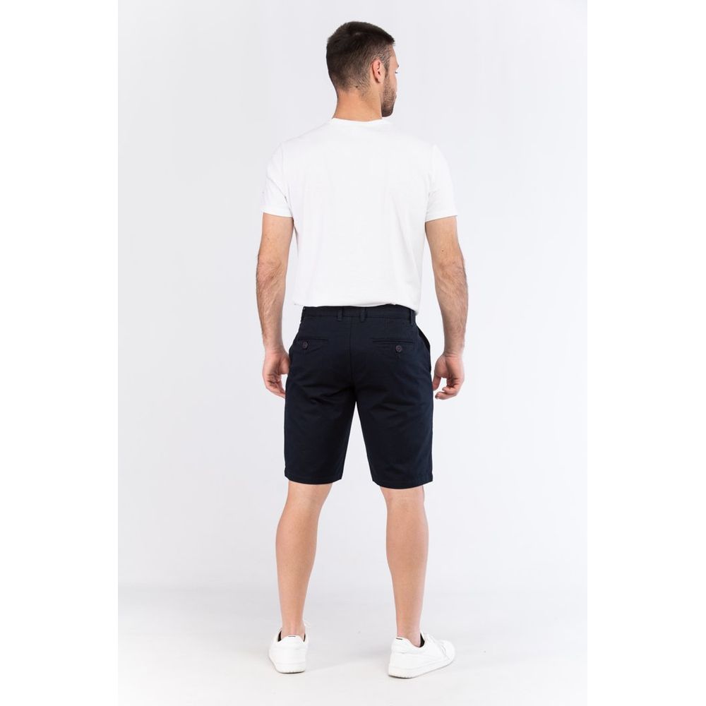 Blue Cotton Bermuda Shorts