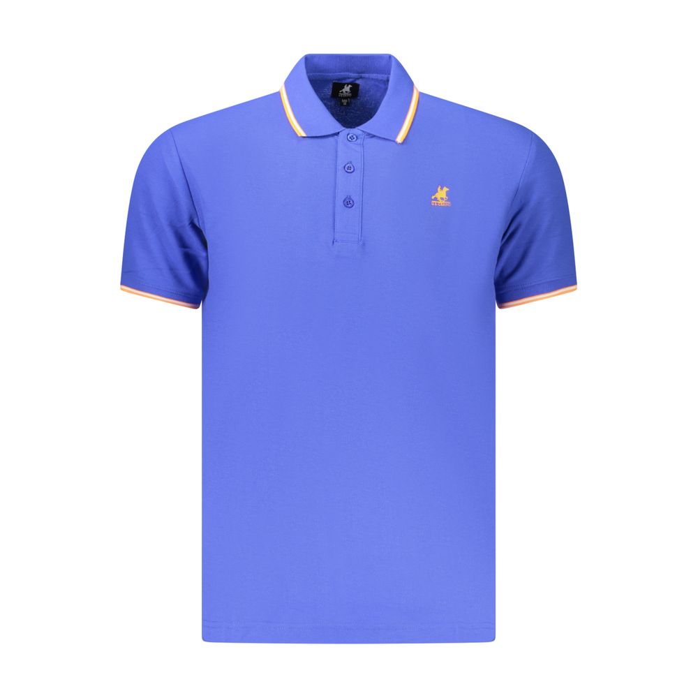 Blue Cotton Men's Polo