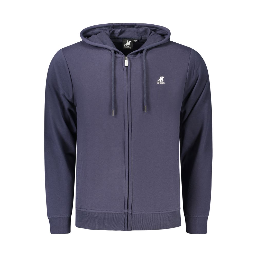 Blue Cotton Mens Hoodie