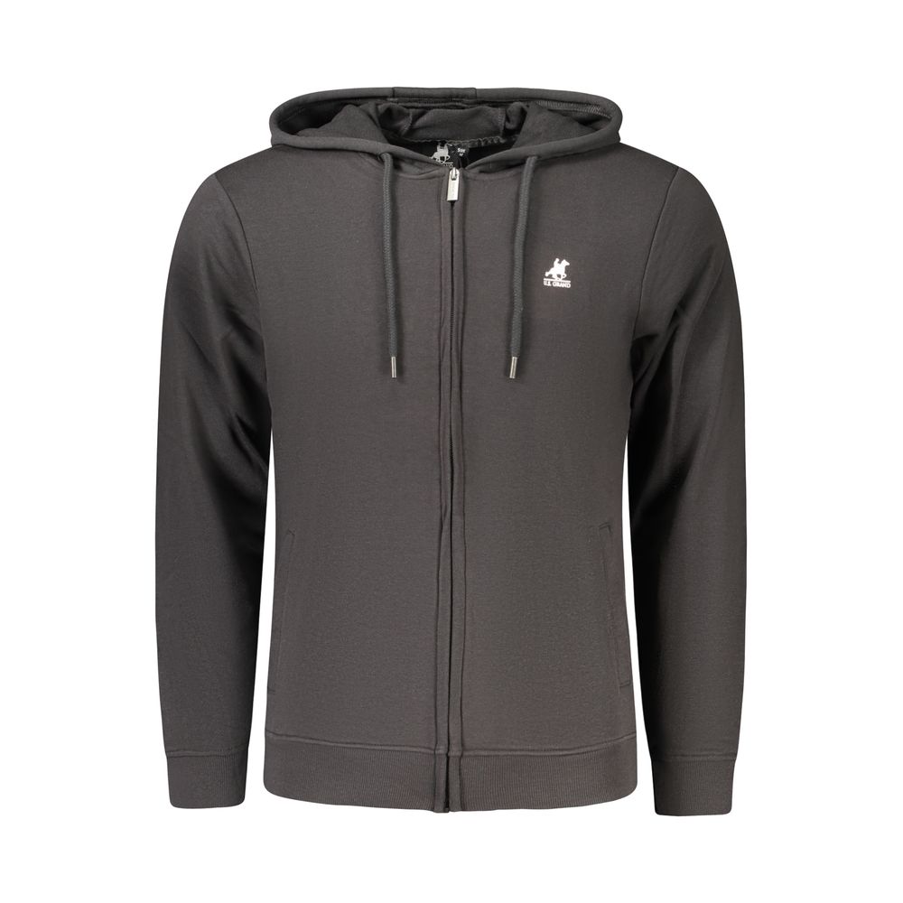 Black Cotton Men's Hoodie