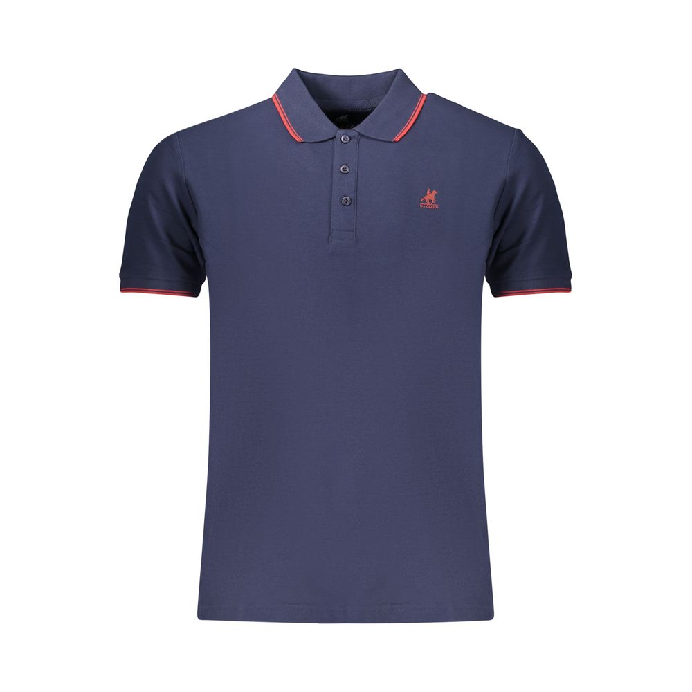 Blue Cotton Men's Polo