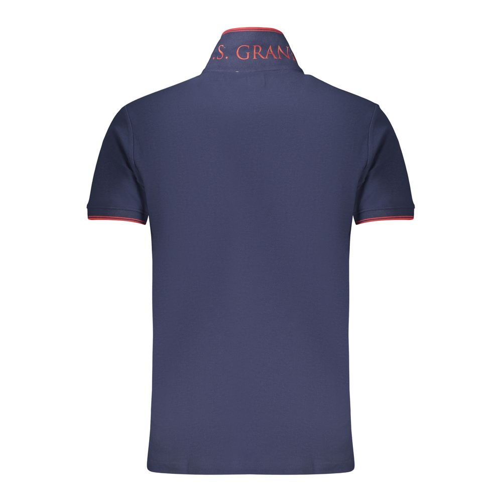 Blue Cotton Men's Polo