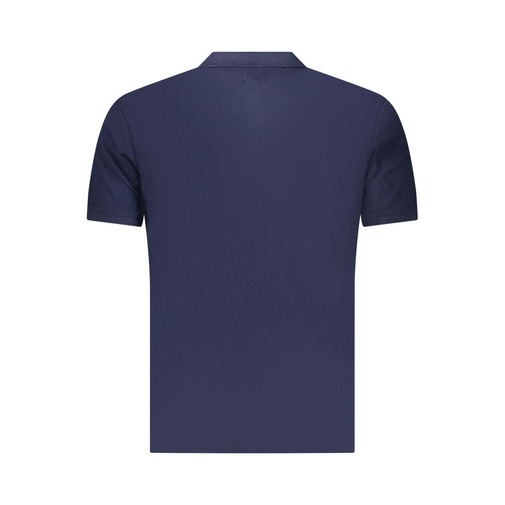 Blue Cotton Men's Polo Shirt