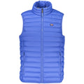 Blue Polyester Men's Vest