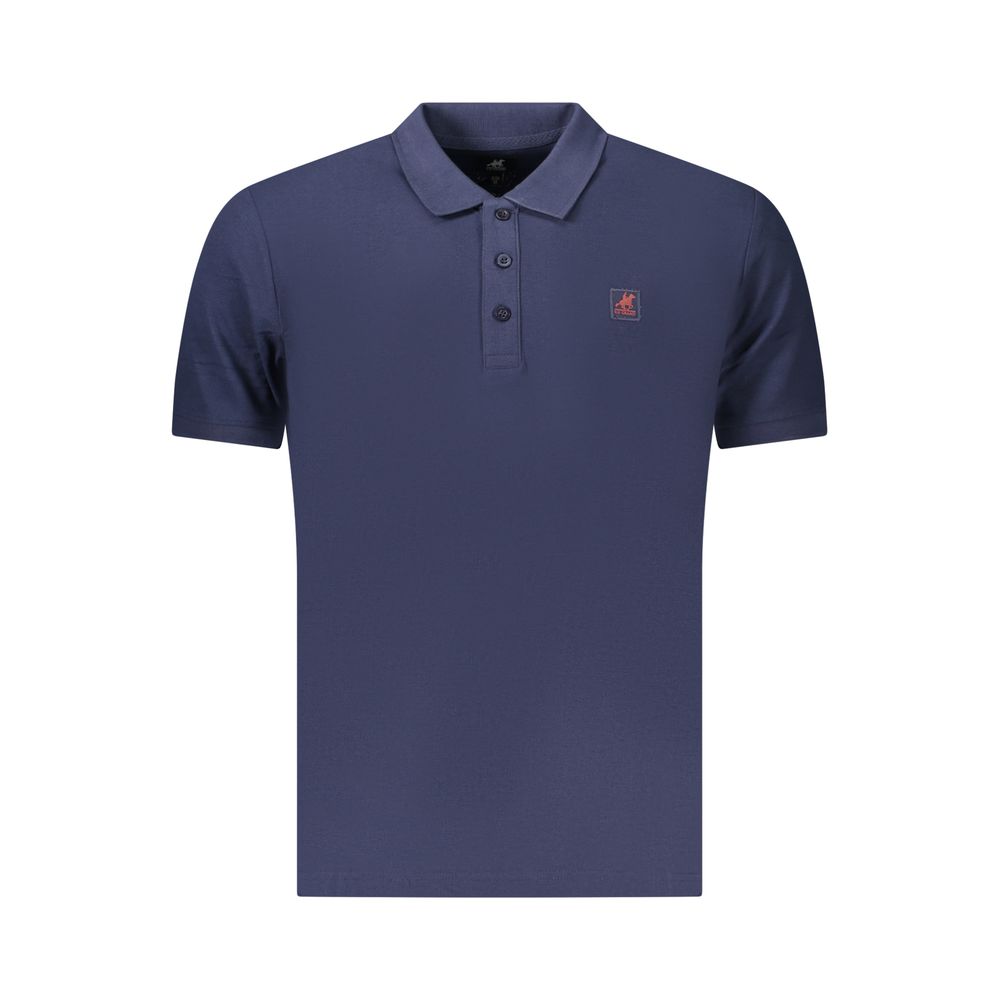 Blue Cotton Mens Polo Shirt