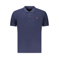 Blue Cotton Mens Polo Shirt