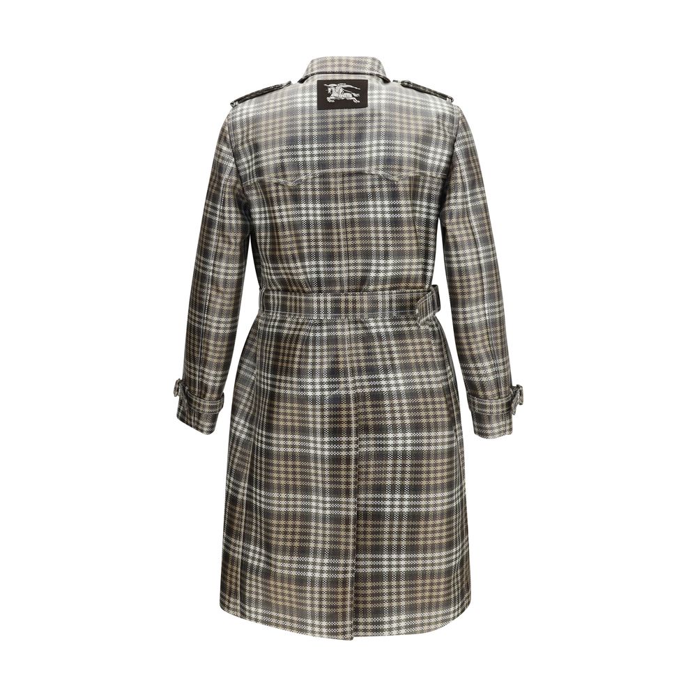 Brown Polyester Trench Coat