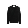 Black Alpaca Leather Sweater