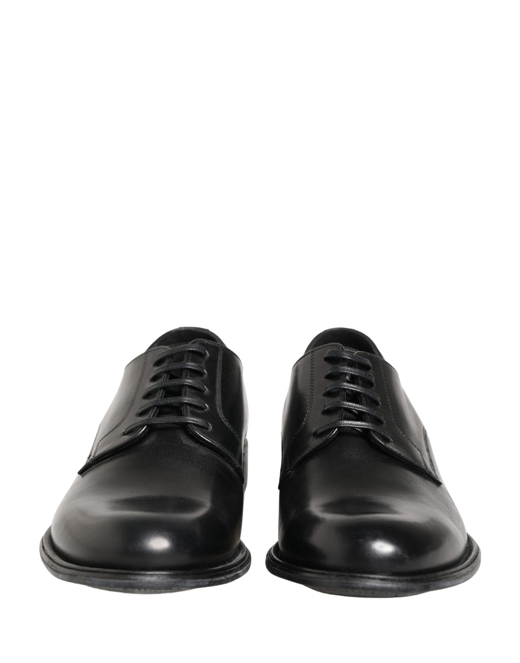 Black Calfskin Leather Derby Men Dress Shoes