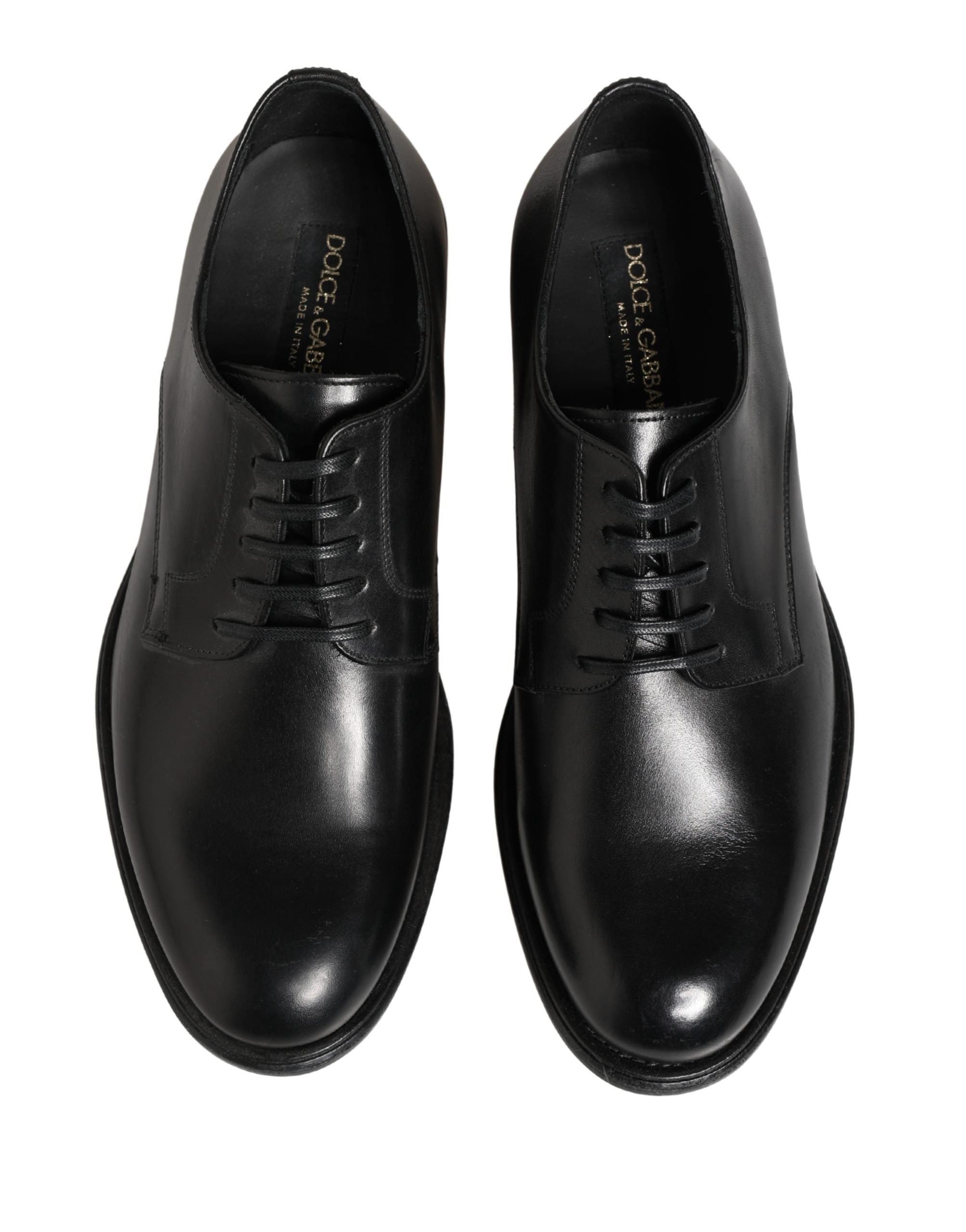 Black Calfskin Leather Derby Men Dress Shoes