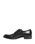Black Calfskin Leather Derby Men Dress Shoes