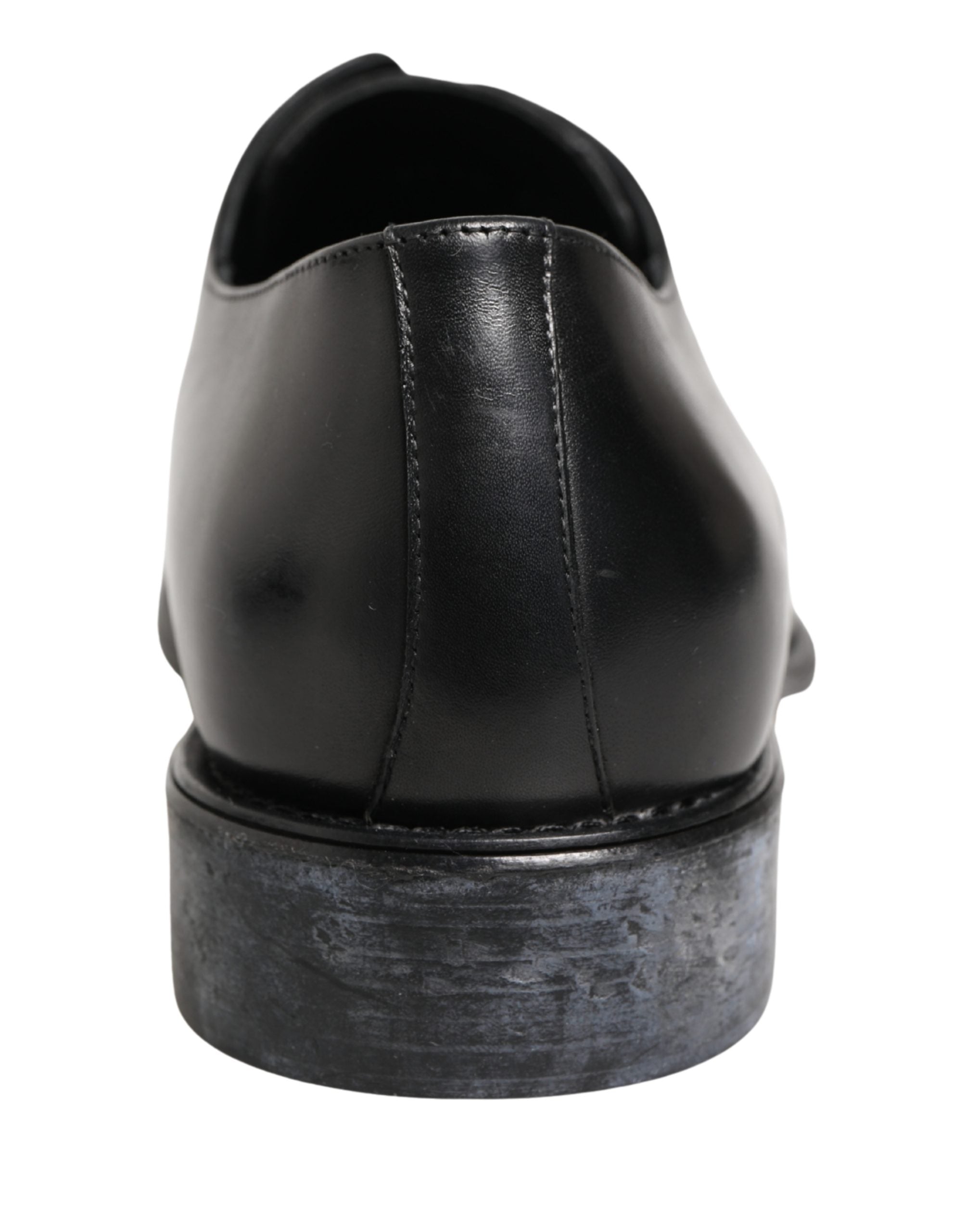 Black Calfskin Leather Derby Men Dress Shoes