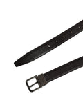Brown Calf Leather Vintage Style Silver Buckle Belt