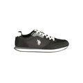 Black Polyurethane Men's Sneaker