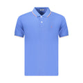 Blue Cotton Men's Polo Shirt