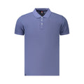 Blue Cotton Mens Polo